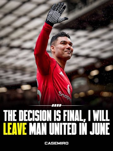 卡塞米罗离开曼联时间官宣！首份正式报价曝光，投奔小贝搭档梅西