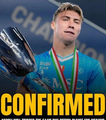 曼联夏季转会窗口第二人确认离队!那不勒斯官宣买断霍伊伦德,转会细节曝光