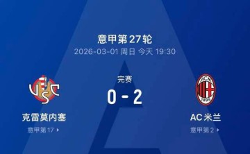 2-0！AC米兰状态爆棚，复仇升班马迎来意甲近三轮首胜